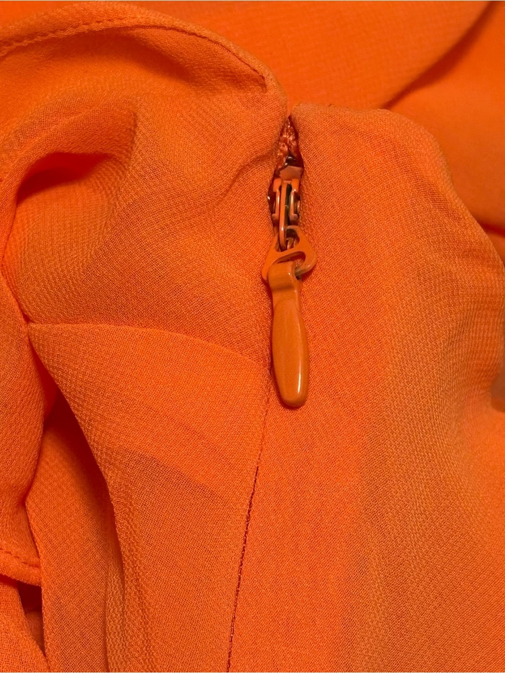 NWT House of CB Pixie Flame Orange Ruffle Maxi Dress L - Picture 12 of 14